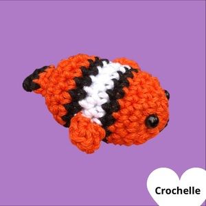 NEW Crochet Amigurumi Clownfish w/wo Keychain